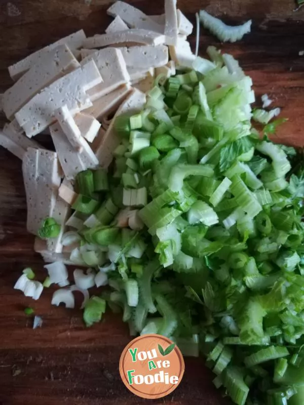 Fried Tofu with celery