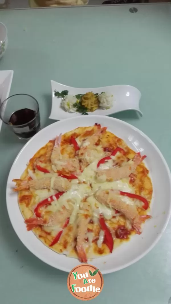 Boundless shrimp pizza