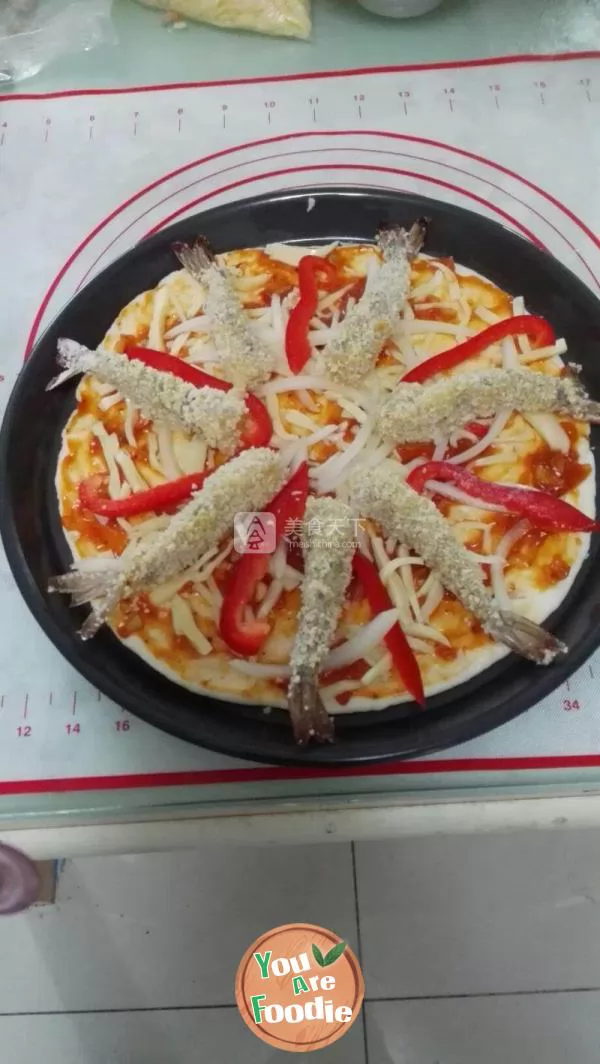 Boundless shrimp pizza