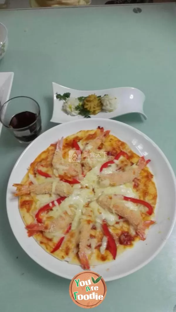 Boundless shrimp pizza