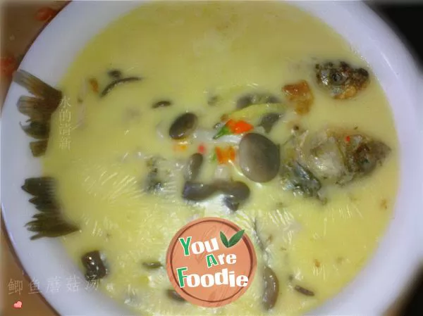 Nourishing face, brain and intelligence - crucian carp and mushroom soup