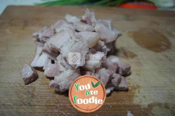 Stir fried pork with dried pork