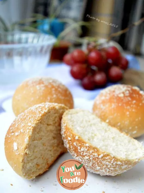 Coconut flavored whole wheat bread