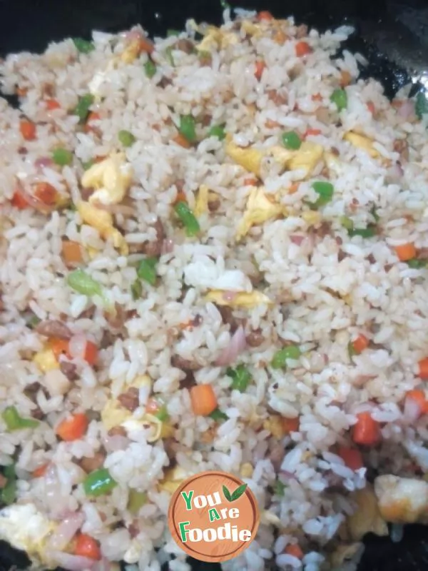 Baked rice with assorted vegetables