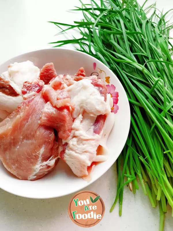 Dumplings stuffed with leek and pork