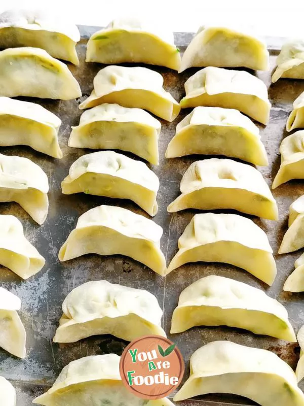 Dumplings stuffed with leek and pork