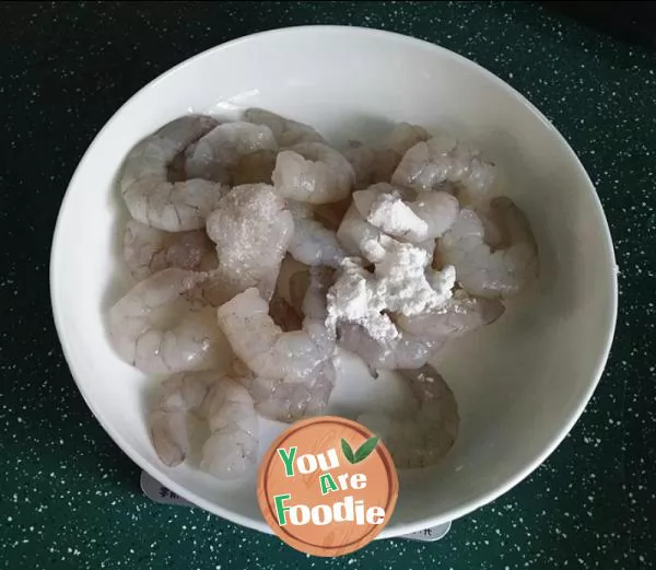 Baked shrimp with salted egg yolk