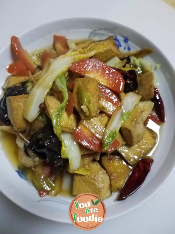 Braised Tofu with cabbage