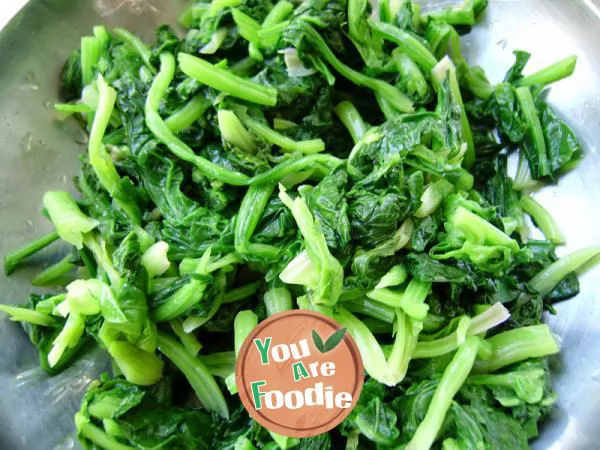 Home style cold dish -- vinegar spinach peanuts