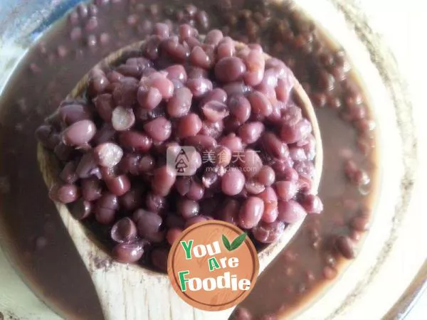 Homemade red bean paste