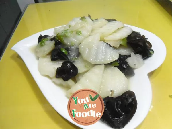 Fried yam with black fungus