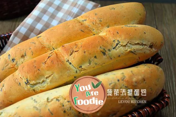 Spinach-baguette