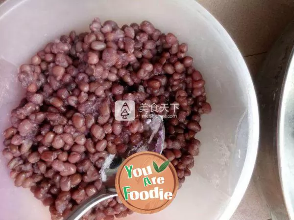 Purple potato and red bean balls