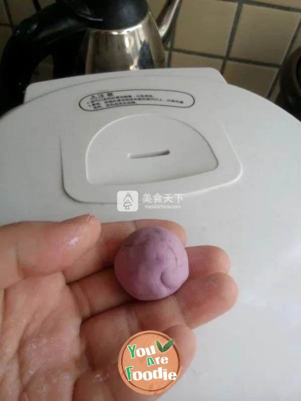 Purple potato and red bean balls