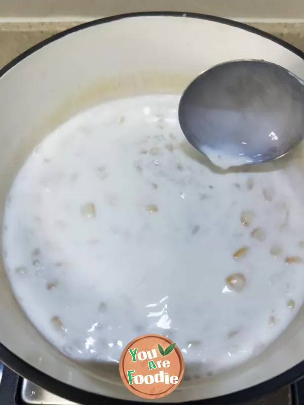 Milk corn oatmeal porridge