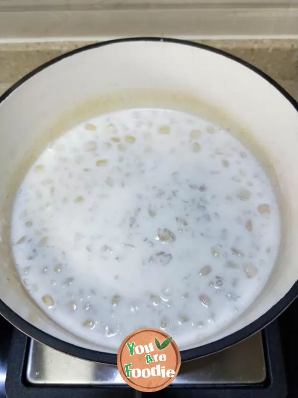 Milk corn oatmeal porridge