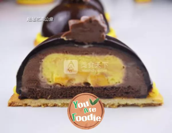 Chocolate mango tower