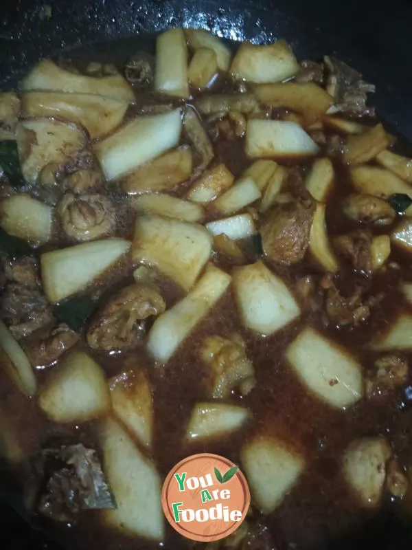 Winter melon powder skin stewed chicken