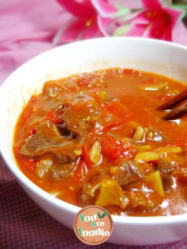 Stewed beef with tomato