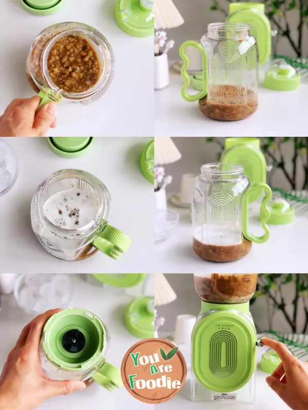 Milk and mung bean paste smoothie