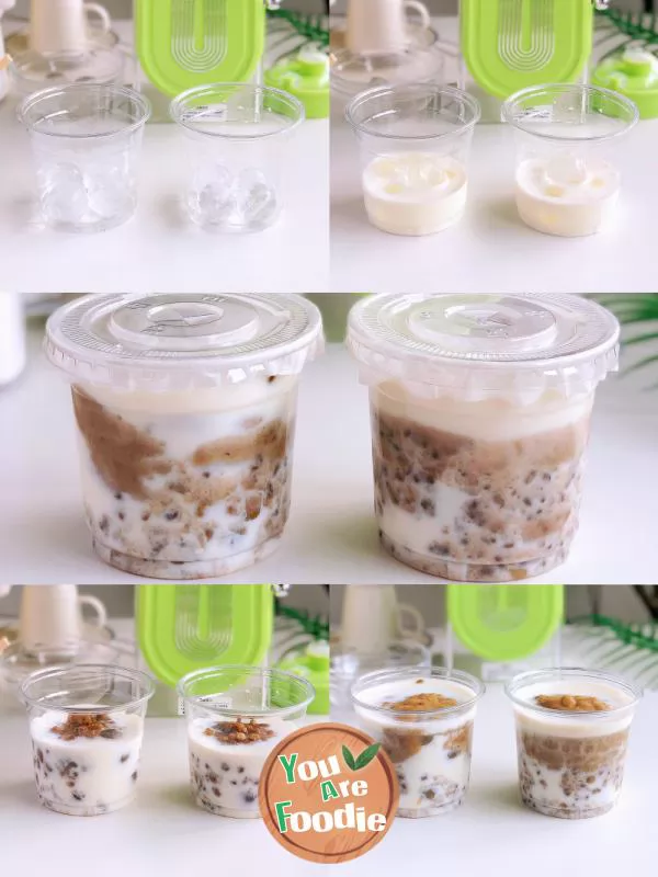 Milk and mung bean paste smoothie