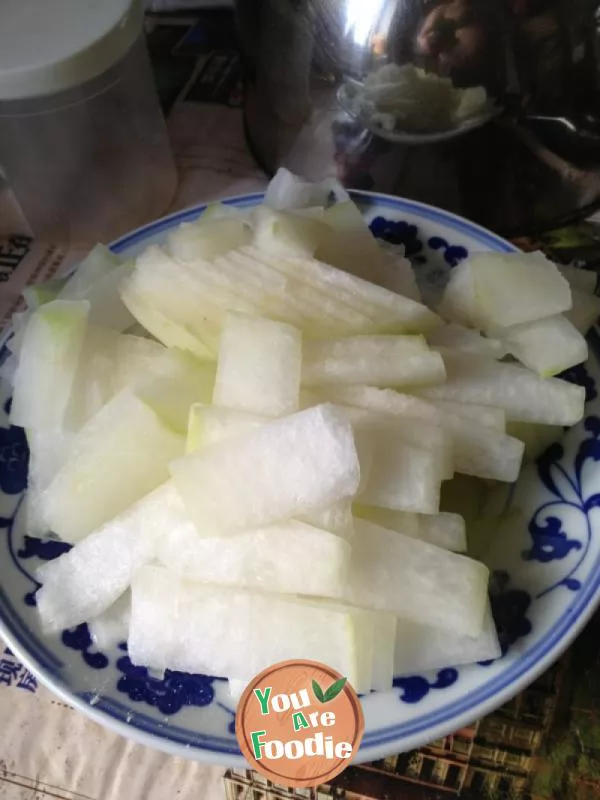 Winter love simple version -- fried shrimp skin with white gourd