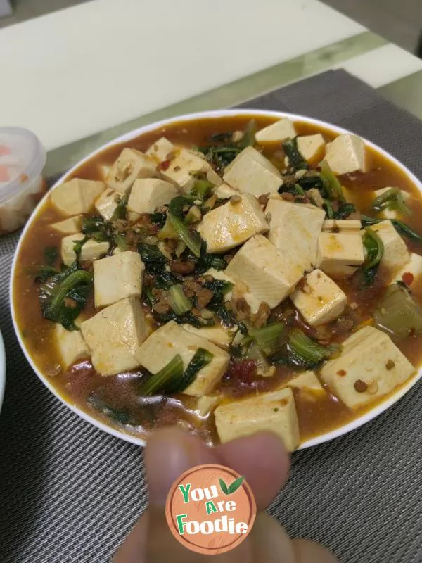 Braised-Tofu-with-Minced-Pork