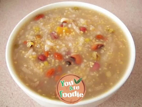 Sweet potato and bean porridge