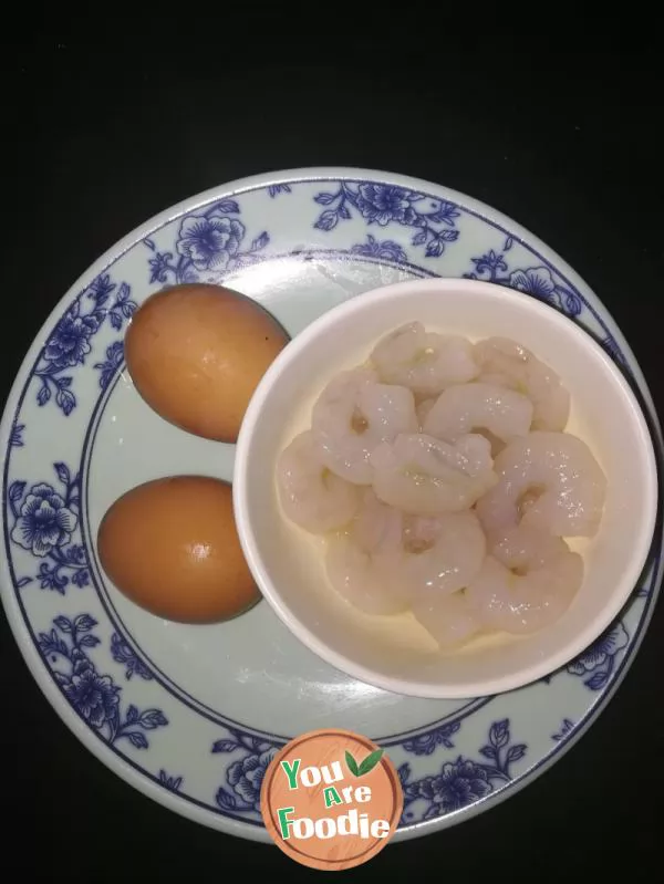 Steamed egg with shrimp