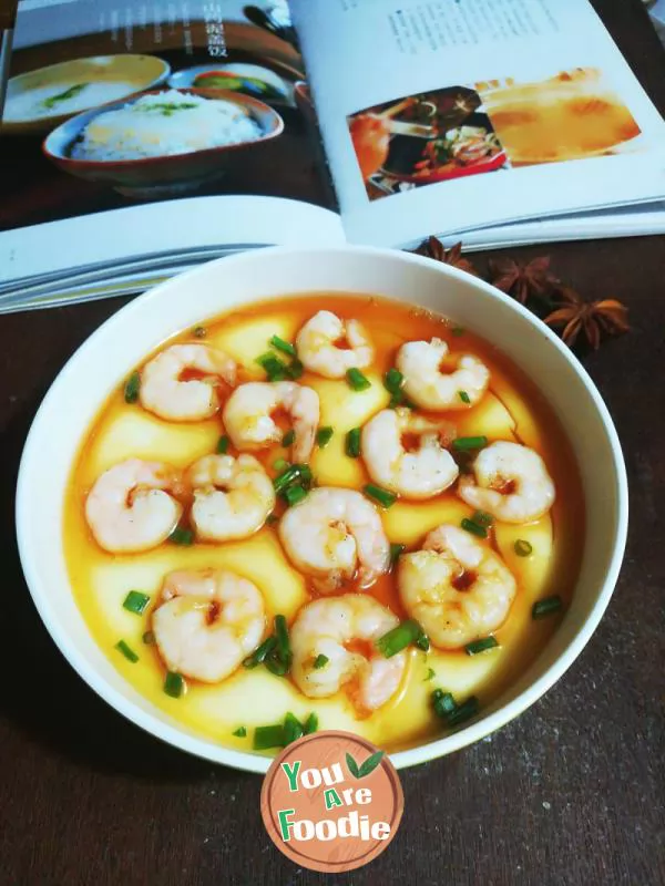 Steamed egg with shrimp