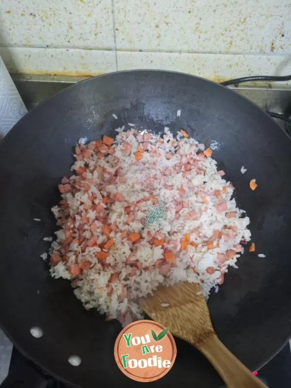 Fried Rice with Ham and Egg