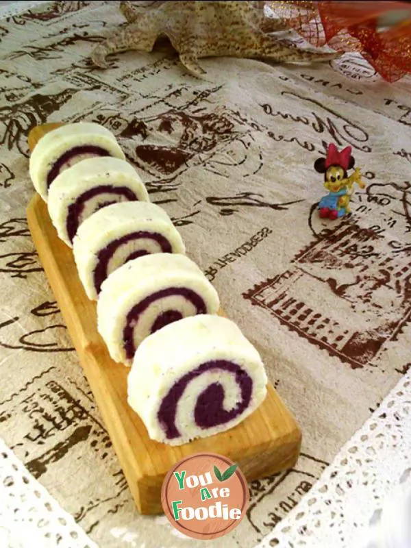 Honey purple potato yam roll