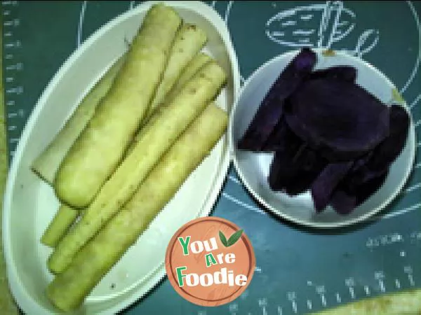 Honey purple potato yam roll