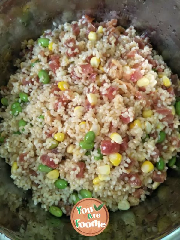 Glutinous rice and salted egg