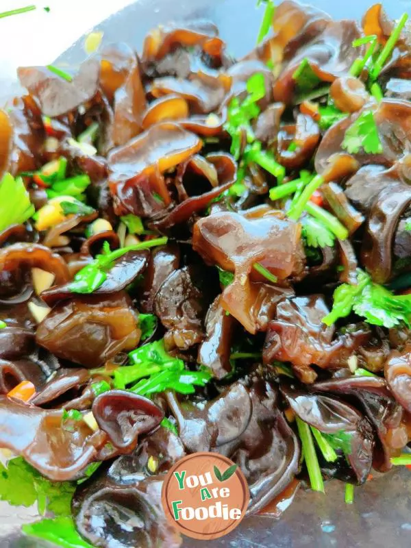 Mixed Black Fungus with Coriander