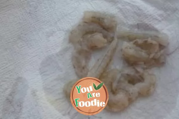 [fried noodles with sauce, pattern making] fried noodles with asparagus and fresh shrimp