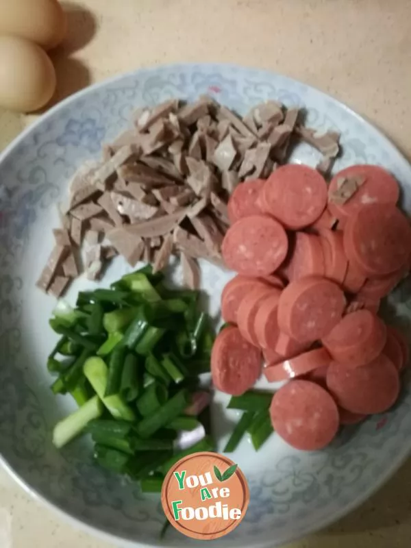 Fried rice with assorted brocade