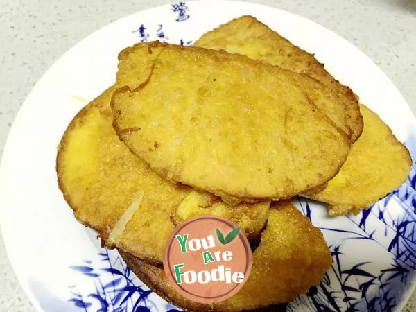 Pan fried steamed bread slices