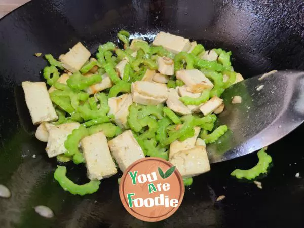 Stir fried Tofu with Bitter Melon