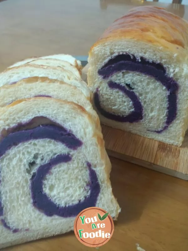 Purple potato pattern toast