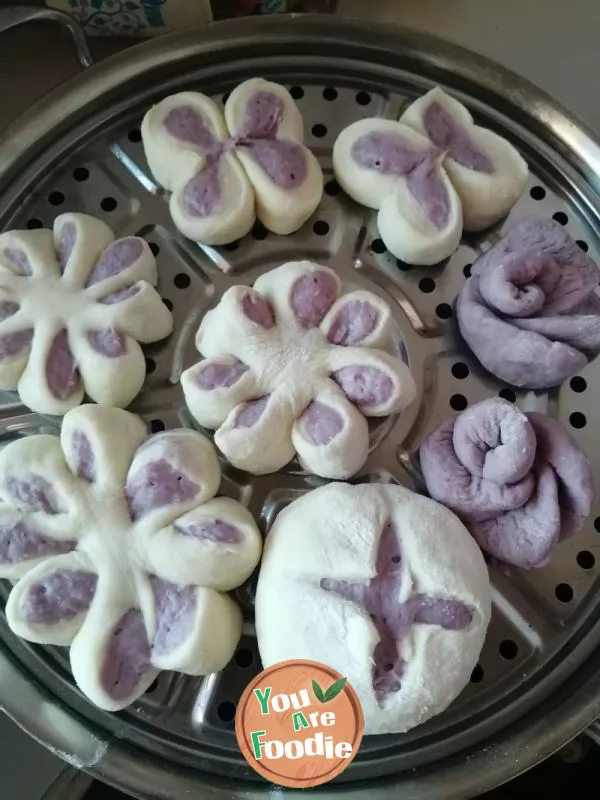 Purple potato steamed bread