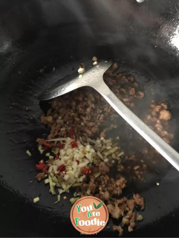 Dry-Fried Green Beans with Minced Pork and Preserved Vegetables