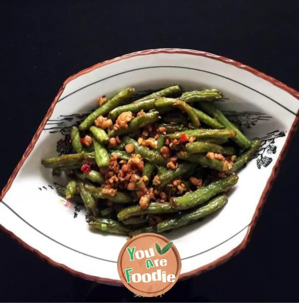 Dry-Fried Green Beans with Minced Pork and Preserved Vegetables