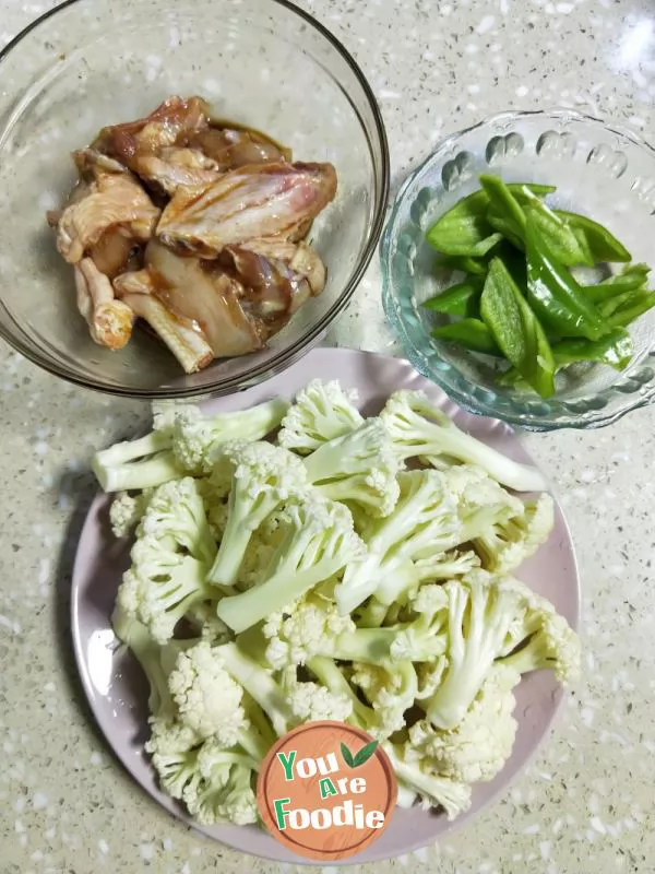 Fried Cauliflower with chicken