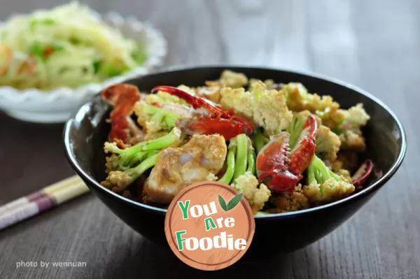 Stir-Fried-Cauliflower-with-swimming-crab