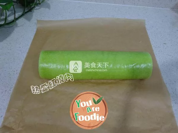 Spinach Yam Cake Roll