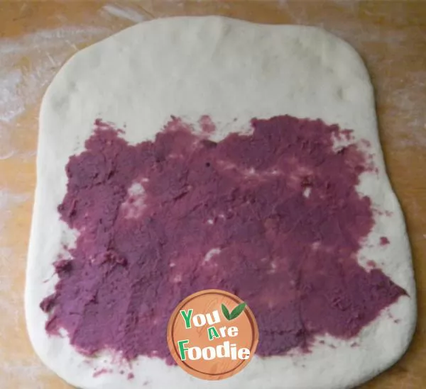 Purple potato roll toast