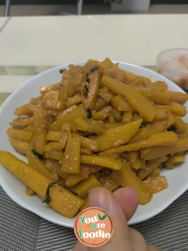 Stir fried Pumpkin Slices