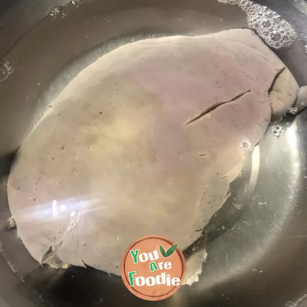 Braised pork liver