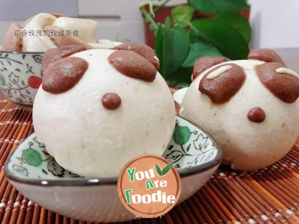 Panda nectarine rose bun